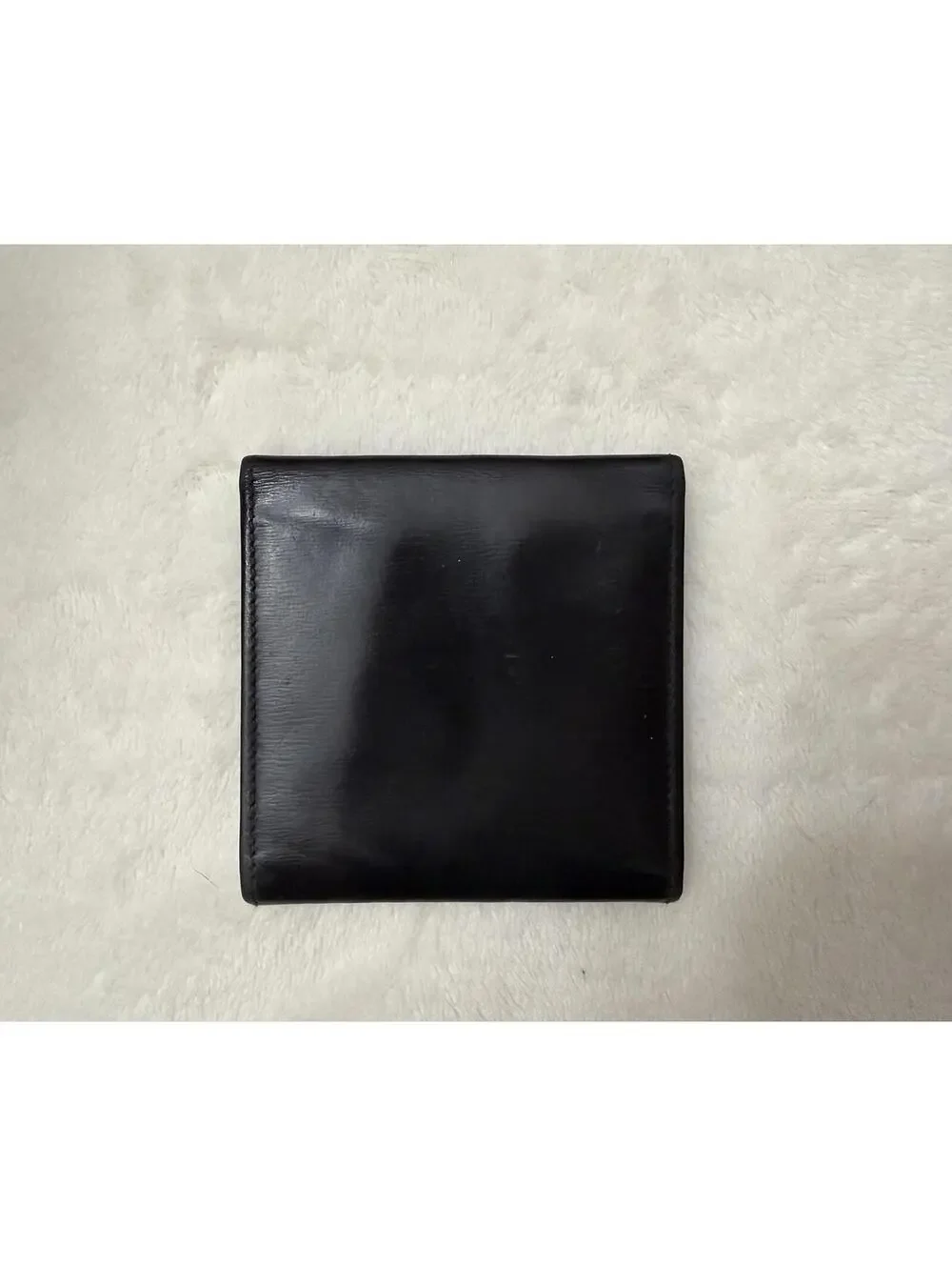 Authentic Cartier Pasha Coin Case Leather Black Men